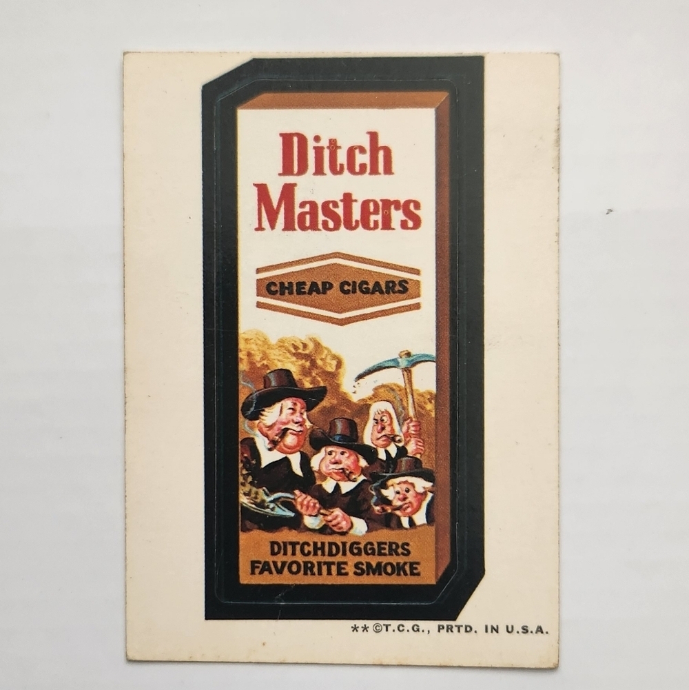 🚬Vintage 1973 Wacky Packages Sticker - Ditch Masters (Series 3 Topps) trading🚬